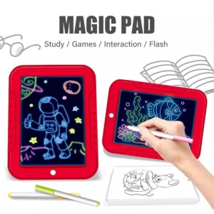 Tableta reutilizabila Magic Pad Light Up 3D Glows pentru copii - Img 5