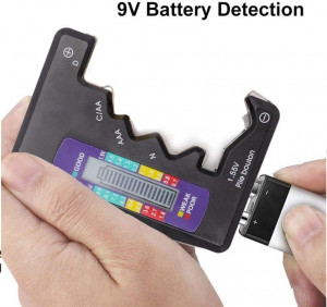 Tester Universal de Baterii, Tester de Baterii Pentru 7 Tipuri baterii, C, AA, AAA, DN, 9V (6F22) și 1,55 V - Img 5