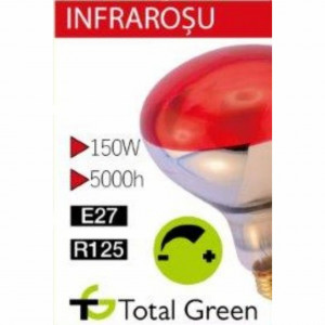 Bec incandescent cu infrarosu, E27, rosu, 150 W - Img 2