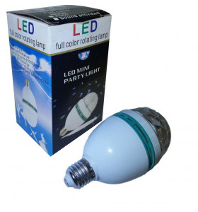 Bec rotativ proiector multicolor LED RGB 3W E27 - Img 2