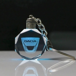Breloc auto din cristal cu logo