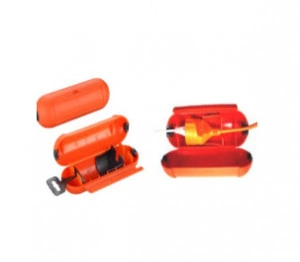Carcasa de plastic portocalie pentru protectie priza, 21 x 8 cm, protectie IP44 - Img 4