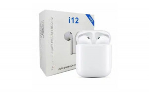 Casti Wireless i12 TWS, Alb, - Img 1