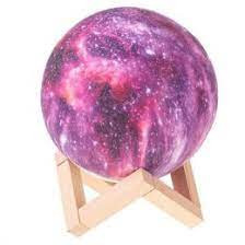 Cosmos Moon Lamp 3D Multicolora -Lampa in forma de luna, lumina LED multicoloră, stand lemn - Img 6