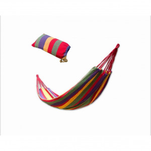 Hamac dublu multicolor bumbac,saculet inclus - Img 2