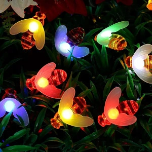 Instalatie solara LED, cu 50 Albinute, 7m, 7 moduri iluminare