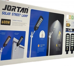 Lampa Solara Jortan Dreptunghiulara, 600W, 6 Celule Duble, Telecomanda Inclusa - Img 3