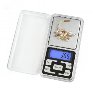 Mini cantar Pocket Scale de buzunar, pentru bijuterii cu afisaj LCD, Mh 100g - Img 1