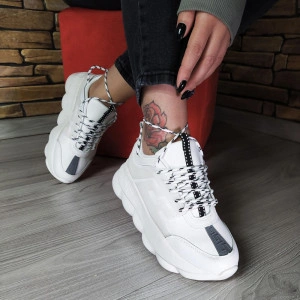 Pantofi Sport H5-1PU WHITE R3/4/1 - Img 2