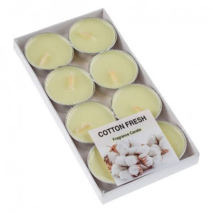 Set 8 lumanari cu aroma de bumbac, Cotton Fresh