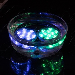 Set de lumini LED submersibile colorate cu telecomanda, waterproof, 7x7cm - Img 2