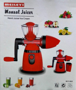 Storcator manual de fructe si legume prin presare la rece, Meileyi, Rosu - Img 4
