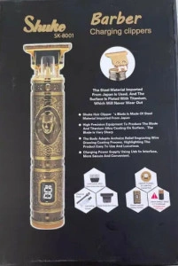 Trimmer Electric Shuke Barber SK-8001 cu lama metalica- ideal pentru contur sau barba Lama-T, Cod 0320SBN - Img 2