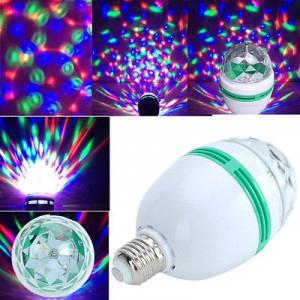 Bec rotativ proiector multicolor LED RGB 3W E27 - Img 3