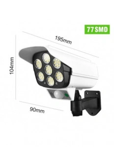 Camera de Supraveghere Falsa cu Panou Solar, 77 LED, cu senzor de miscare JD 2178T - Img 3