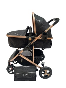 Carucior 2 in 1 Reversibil, Landou si Sport, L-Sun F8 Negru