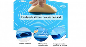 Covoras pizza, Albastru 41/56, plansa din silicon alimentar - Img 3