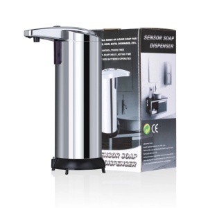 Dozator dispenser metalic de sapun automat cu senzor infrarosu