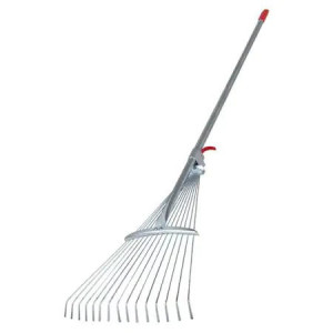 Grebla de Gradinarit Pentru Frunze cu Dinti Flexibili si Reglabili, Coada Metalica - Img 1