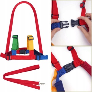 Ham pentru copii, Ajustabil, curele detasabile, 1-5 ani, 1.2 m, Multicolor