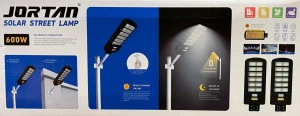 Lampa Solara Jortan Dreptunghiulara, 600W, 6 Celule Duble, Telecomanda Inclusa - Img 4