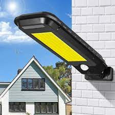 Lampa solara T-100A, senzor de miscare,100 COB, IP rezistenta la apa, Negru - Img 4