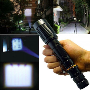 Lanterna Tactica Reincarcabila, 200 Lumeni, Negru , Zoomable XML T6 LED-uri - Img 6