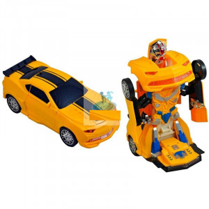 Masina care se transforma in Robot, Autobot, cu Telecomanda GALBENA - Img 1