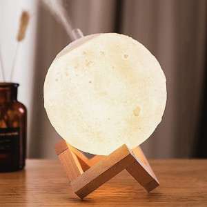 Moon 2 in 1 umidificator si lampa de veghe Moon Lamp Humidifier, - Img 3