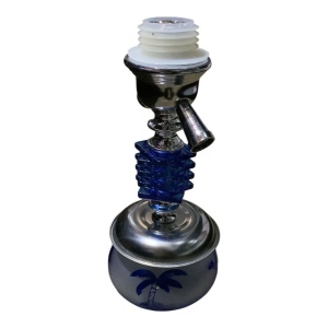 Narghilea Hookah Blue cu 1 furtun, 28 cm, albastra - Img 2