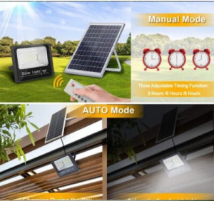 Proiector JORTAN, 50W cu LED SMD, Panou Solar si Telecomanda - Img 5