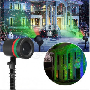 Proiector Laser Light cu 3000 Puncte Luminoase Verzi si Rosii Pentru Exteriorul Casei - Img 6
