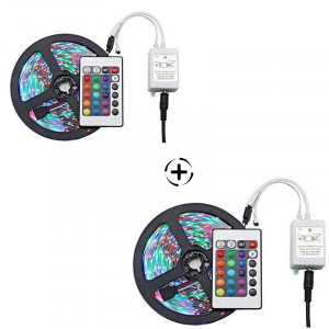 Promotie cu 2 Benzi LED RGB Multicolor, 5 metri cu Functii Multiple si Telecomanda, - Img 8