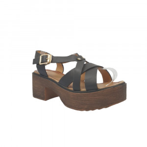 Sandale cu toc BB05 BLACK R1/9/4 - Img 1