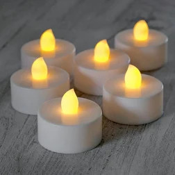 Set 24 Lumanari Colorate, din Plastic Alb, Decorative, Mici Cu Led 24/Set - Img 4