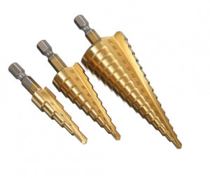 Set 3 Burghie in Trepte pentru Metal, Dimensiune 4-32mm - Img 1