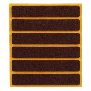 Set 6 Autocolante Protectoare Mobila, Pasla, Maro, in Dungi, 8,6x1,4 cm - Img 2