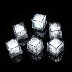 Set Cuburi de gheață, Light Up, 12 Pack Multi Color Led cuburi de gheață, reutilizabile stralucitoare cub de gheață intermitent pentru Club Bar Party - Img 4
