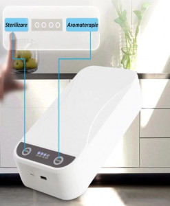Sterilizator UVC 3 in 1 pentru obiecte mici, smartphone, functie aromaterapie, mufa USB - Img 5