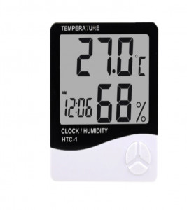 Termometru cu afisaj digital, ceas si senzor de exterior - HTC-1, Cod 0150SBN - Img 2