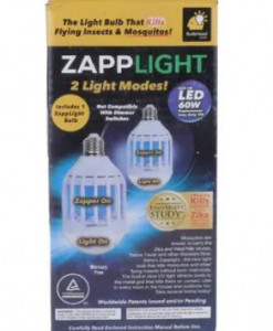 Bec LED ZAPP LIGHT antiinsecte cu lampa UV 60W - Img 7