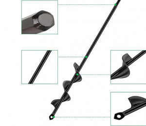 Burghiu Pamant 4x45cm Pentru Bormasina sau Rotopercutor - Img 5