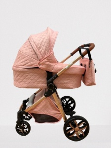 Carucior 3 In 1, Scoica, Landou si Sport, Reversibil Si Cu Suspensii T6, Roz - Img 2