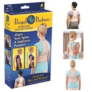 Centura corectoare cu magneti pentru spate ROYAL POSTURE, unisex, marime XL, bej - Img 3
