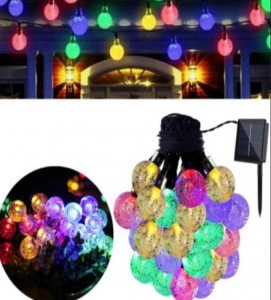 Instalatie Solara de exterior, cu 50 beculete LED, Model Globulete ca de Cristal , 7 jocuri de lumini - Img 5
