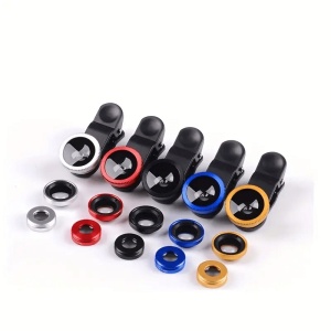 Kit lentile 3 in 1 Fisheye Wide/Angle/ Macro Compatibil cu telefon si tableta