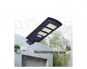 Lampa Solara stradala 60W, Led, corp iluminat exterior, cu incarcare solara, panou fotovoltaic, telecomanda - Img 2