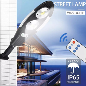 Lampa Stradala Proiector LED cu Incarcare Solara Jortan, 100W , 2 cadrane - Img 1