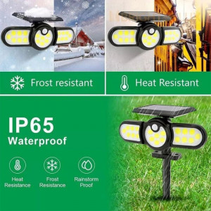 Lampa Tripla cu panou solar SH-1206B, 140COB - Img 5