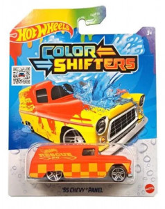 Masinuta Hot Wheels Color Shifters '55 Chevy Panel 1:64